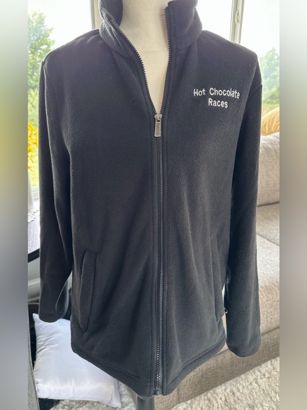 Paobu Racing Hot Chocolate Races Full Zip Fleece Jacket Black Slam Medium M